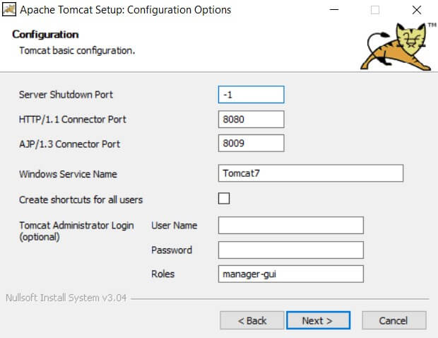 Configure Apache Tomcat