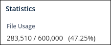 cPanel home screen - Statistics