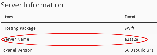 cPanel - Paper Lantern - Server Name
