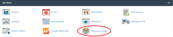 cPanel - Metrics - CPU usage