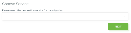 Customer Portal - Migration Request - Choose Service