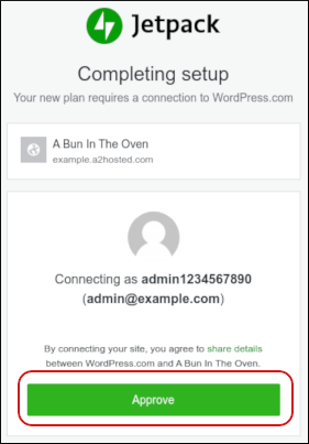 Managed WordPress - Jetpack - Approve and complete setup