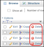 WHMCS - phpMyAdmin - Delete row