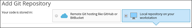 Plesk - Git - Add local repository