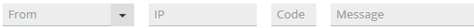 Controls for date, IP address, HTTP code and HTTP message.