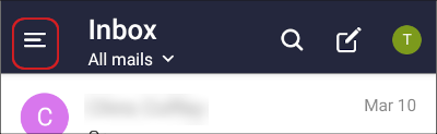 App - Top menu bar