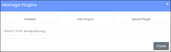 Softaculous - WordPress Manager - Manage Plugins - Add Plugins tab