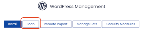 Softaculous - WordPress Manager - Scan for WordPress sites
