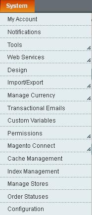 Magento System Configuration