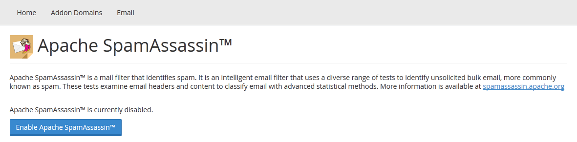 SpamAssassin, Apache SpamAssassin