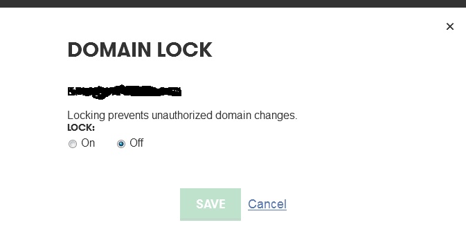 Domain Unlock Off