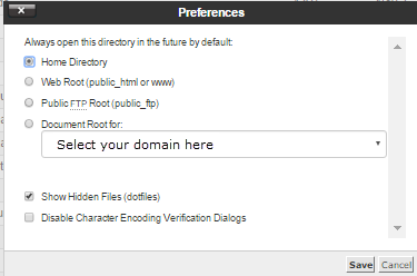 Click on file manager settings