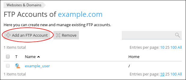 FTP Plesk 3