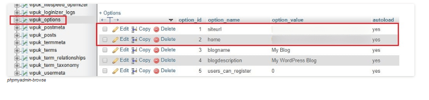 cPanel option value