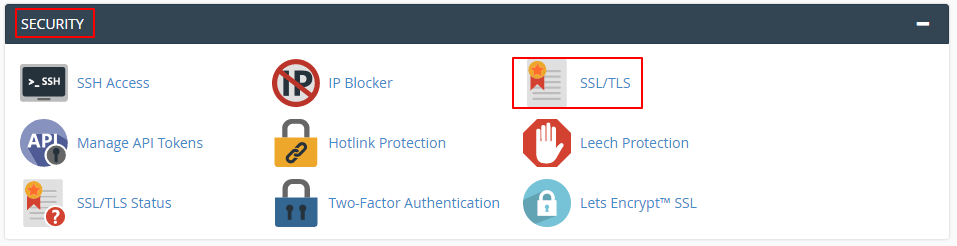 cPanel SSL/TLS