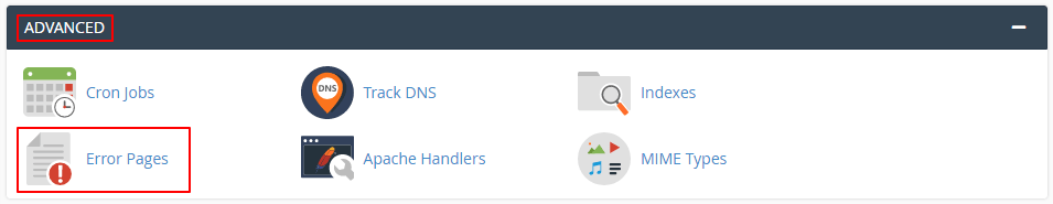 cPanel - Error Pages