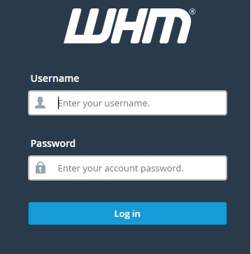 login to whm