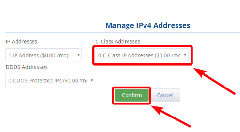 adding c class ip addresses to your server