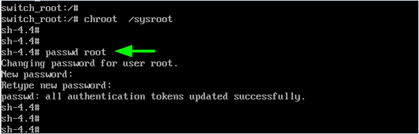 passwd root