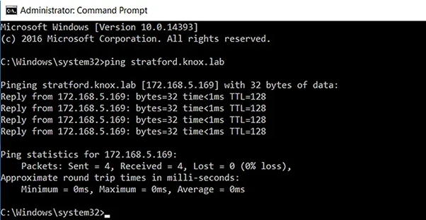 Check the Accessibility of the DC from the Client