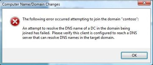 DNS Name Resolution Failure