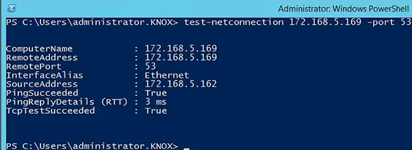 DNS service on the DC 