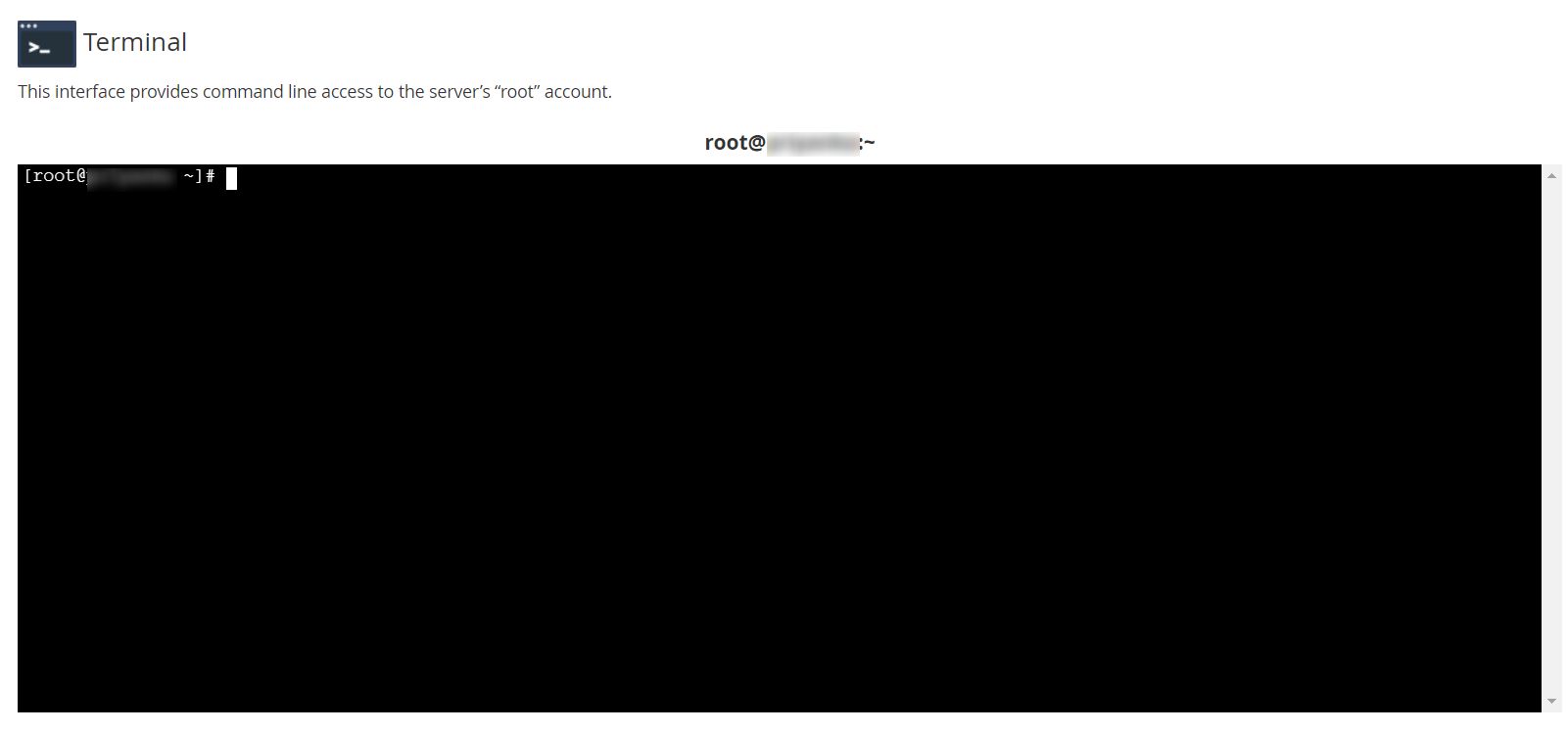 Screenshot: Log in as root and search for Terminal .