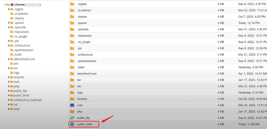 The public_html folder