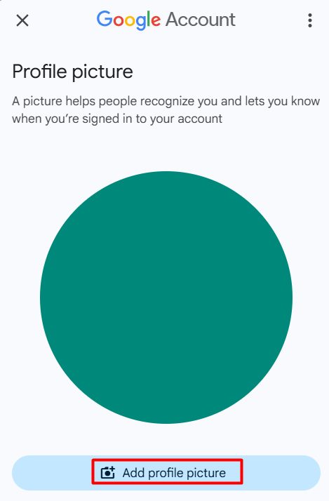 Uploading a photo