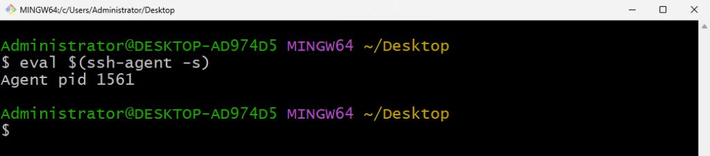 Starting the SSH agent