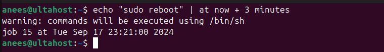 Scheduling a reboot