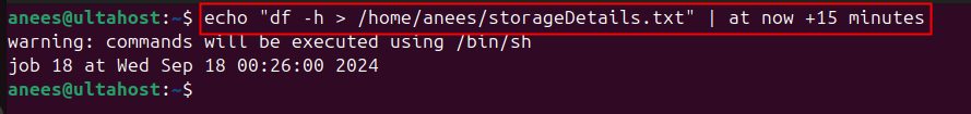 Disk report saved to a file