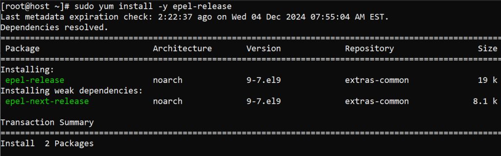 Installing EPEL