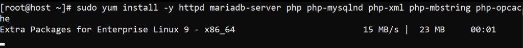 Installing the web stack