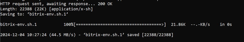 Running the Bitrix script
