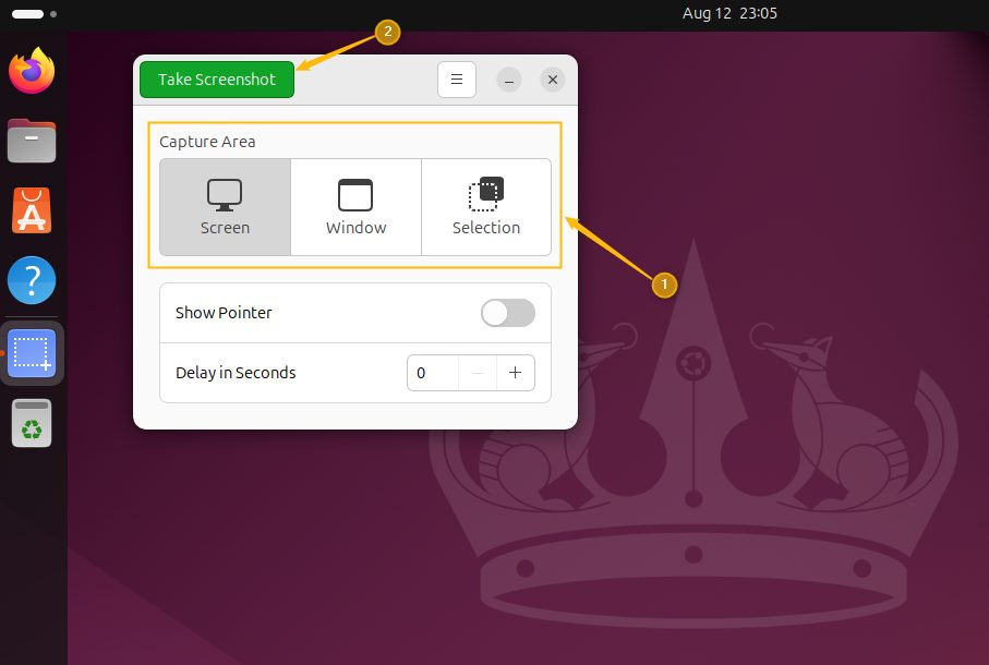 Taking a screenshot