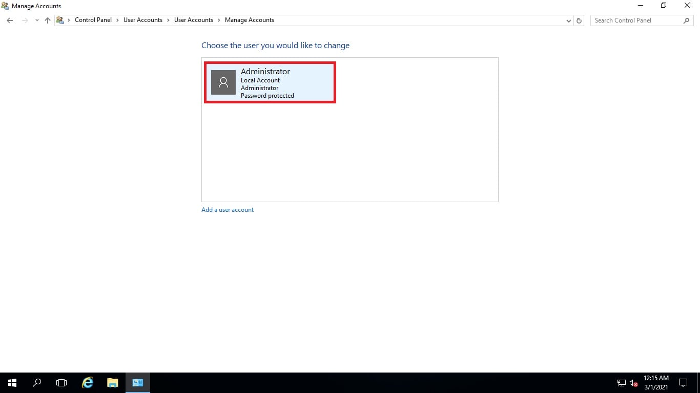 Screenshot: Type this command and press Enter: net user Administrator * This asks you for a new passwo