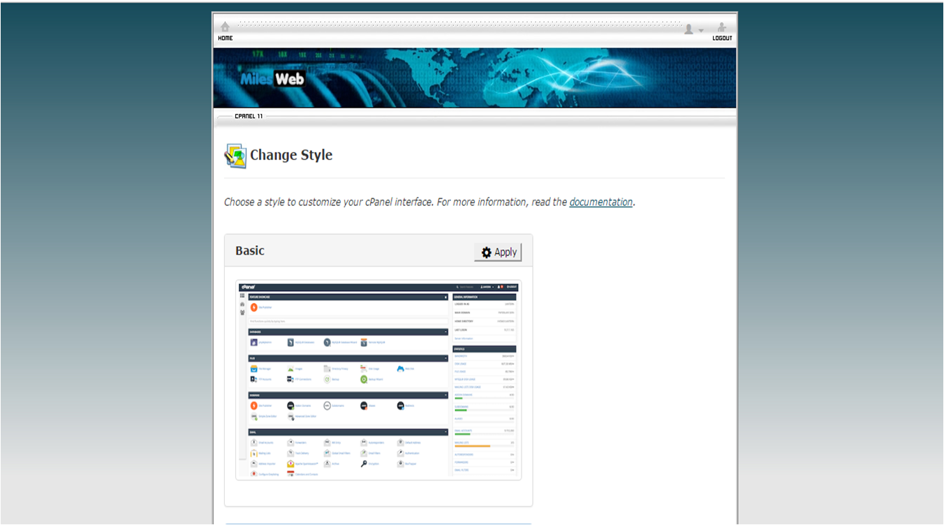 Screenshot: You can open the same user menu to change other things.