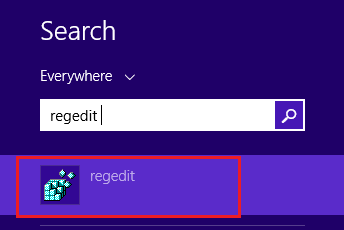 Screenshot: Press the Windows key, type regedit and press Enter. This opens the Registry Editor, a too