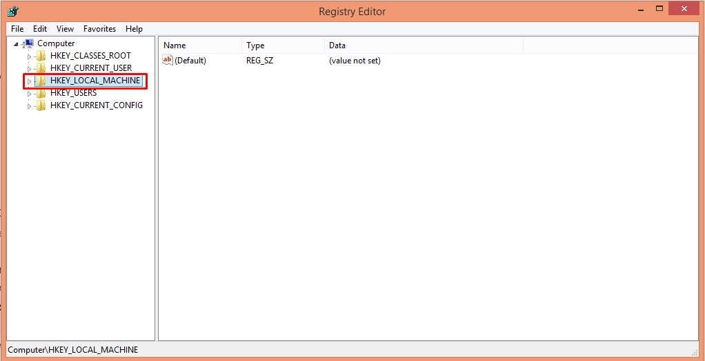 Screenshot: In the left pane, go to: HKEY_LOCAL_MACHINE\SYSTEM\CurrentControlSet\Control\Terminal Serv