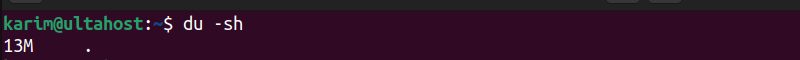 Total size of the current folder