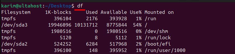 df output