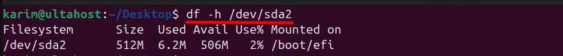 df for one partition