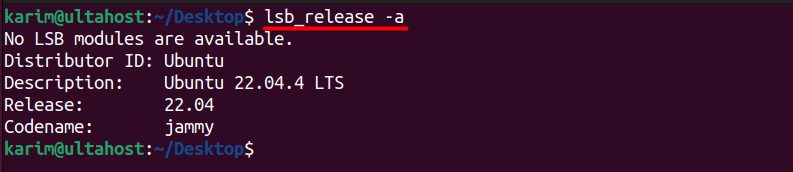Output of lsb_release -a