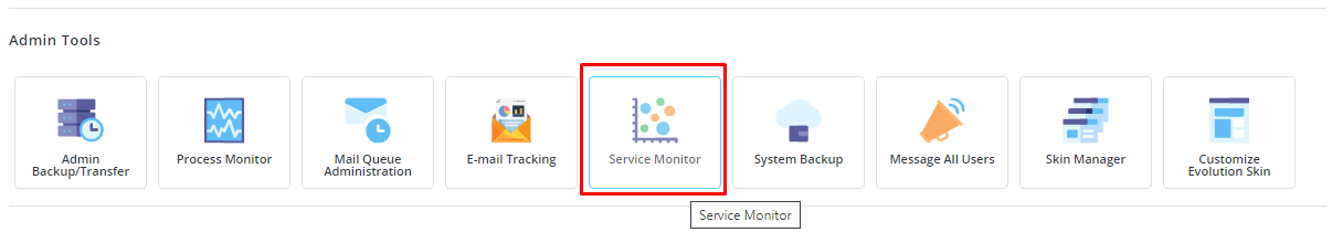 Screenshot: Log in to DirectAdmin as admin .