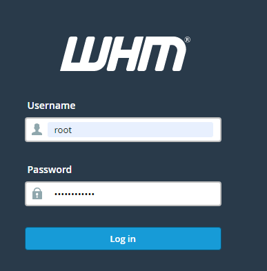 Screenshot: Log in to cPanel for your account.