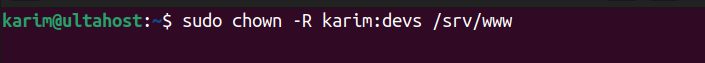 chown -R on a folder tree