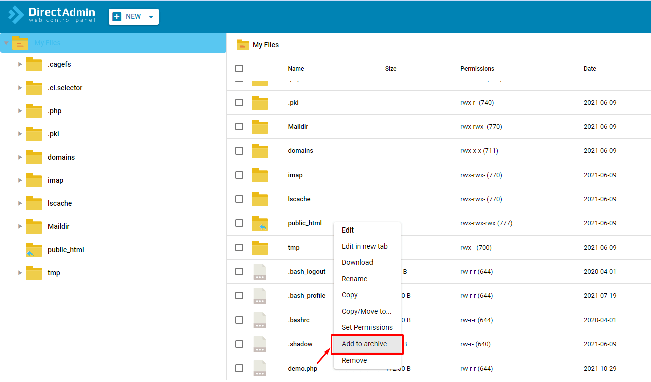 Screenshot: Click Compress . If you do not see it, right-click and look for Archive .