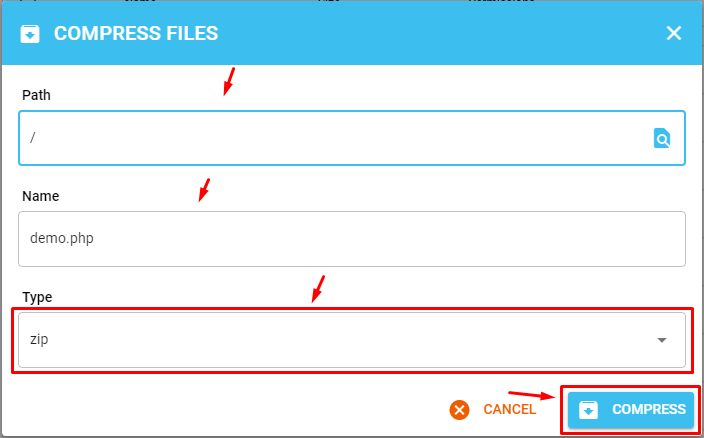 Screenshot: Wait a moment. The new file appears in the same folder.