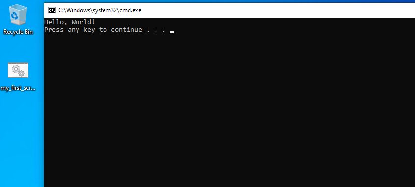 The script running